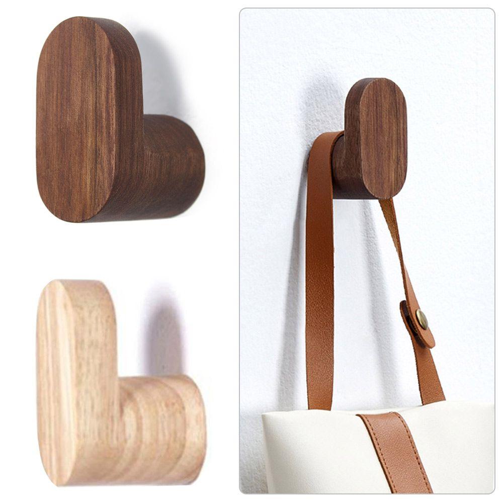 Wooden Decorative Hook Wall-mounted Coat Bag Rack Door Hanger Shower Hook Key Holder Robe Hook