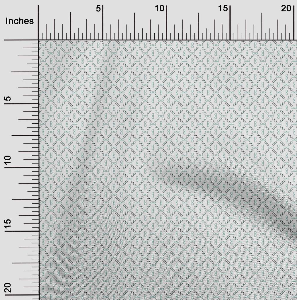 oneOone Хлопок Flex Dusty Teal Green Fabric Conversational Eyeglasses Fabric For Sheet Printed Craft Fabric By The Yard 40 Inch
