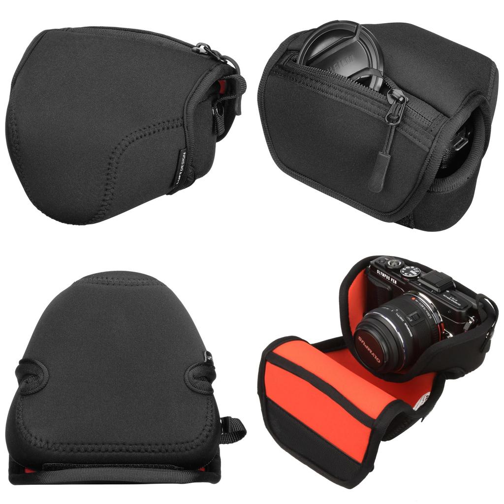 Hakuba Single-Lens Camera Case Luft Design Slim Fit Camera Jacket S-60 DCS-03S60BK Black