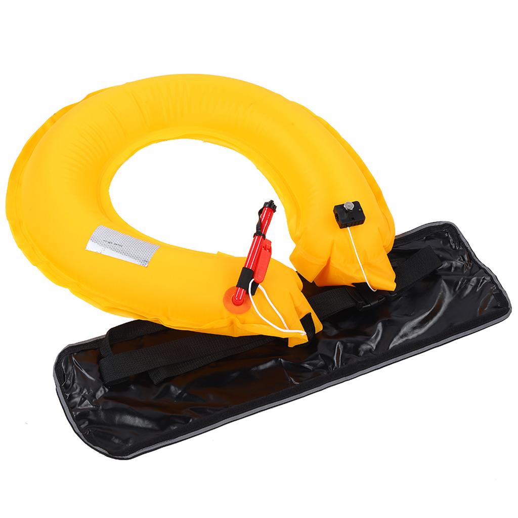 Adjustable Inflatable Life Jacket Belt With Reflective Tapes and Whistle (red)