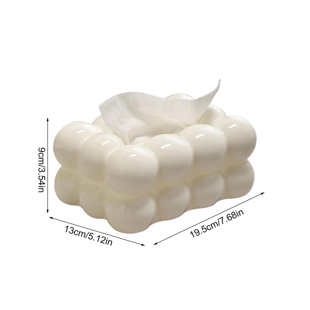 Роскошные коробки для салфеток Marshmallows Керамическая коробка для салфеток Кремовый держатель для салфеток Чехол для салфеток Коробка для хранения Декор для гостиной