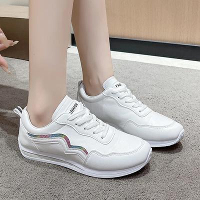 Обувь женская 2024 года, большие размеры, на шнуровке, женская вулканизированная обувь, уличные женские кроссовки с круглым носком, плоская женская повседневная обувь