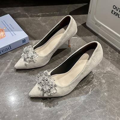 Весенняя повседневная свадьба невеста стразы золото мода новые высокие каблуки металлическая пряжка сексуальная рабочая обувь большой размер женская обувь высокий каблук