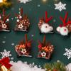 1 Pair Christmas Hairpins Holiday Antlers Design Faux Pearls Plush Ball Decor Hair Clips Christmas Party Photography Props
