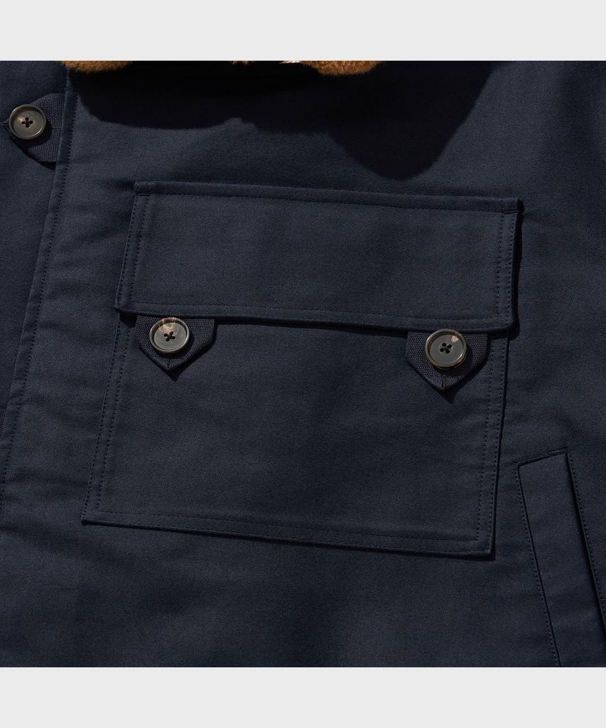 Vdr Heavy Moleskin Motorcycle Fur Jacket [Deep Indigo]