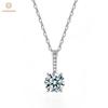 100% серебро 925 пробы VVS1 3EX D Цвет 0,8 карата 6 мм круглой огранки настоящий муассанит с бриллиантом и драгоценным камнем кулон ожерелье ювелирные изделия GRA