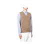 Polo Ralph Lauren SS23 Houndstooth V-Neck Sweater Men Sweater Beige 710864068-001