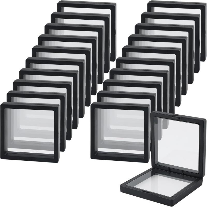 Transparent Floating Display Box Pe Film Jewelry Storage Case For Ring Earring Necklace Bracelet Watch Collectible Gift