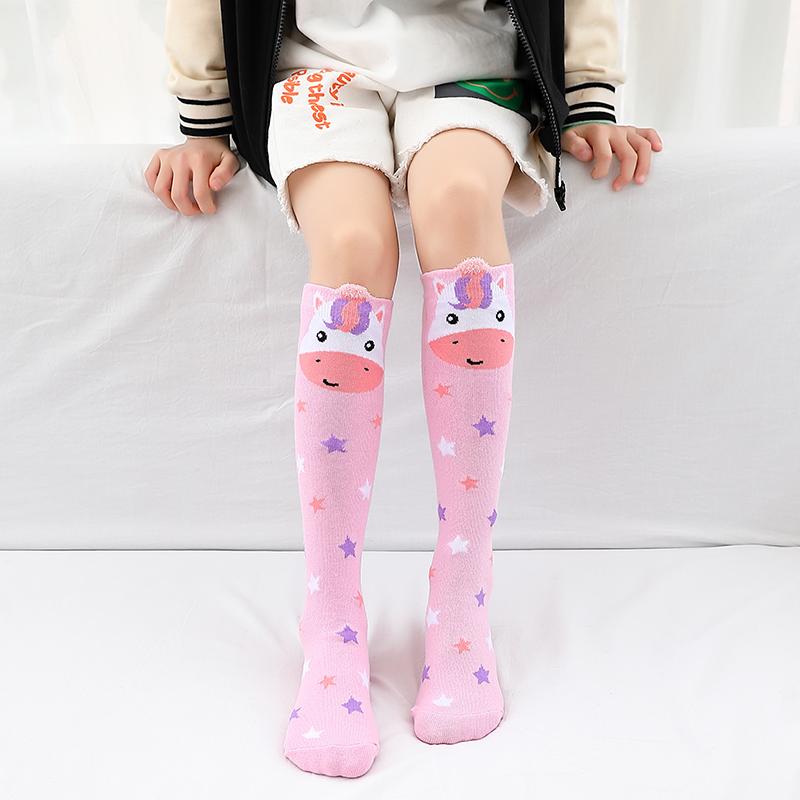 Infant Girls Warmer Ankle Lovely Cartoon Over Knee Socks for Baby Girls Unicorn Knee Long High Toddler Child Colorful Socks