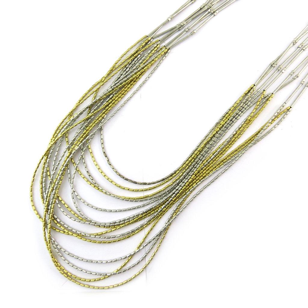 Les Trésors De Lily [N3739] - Посеребренное колье «Килиманджаро».