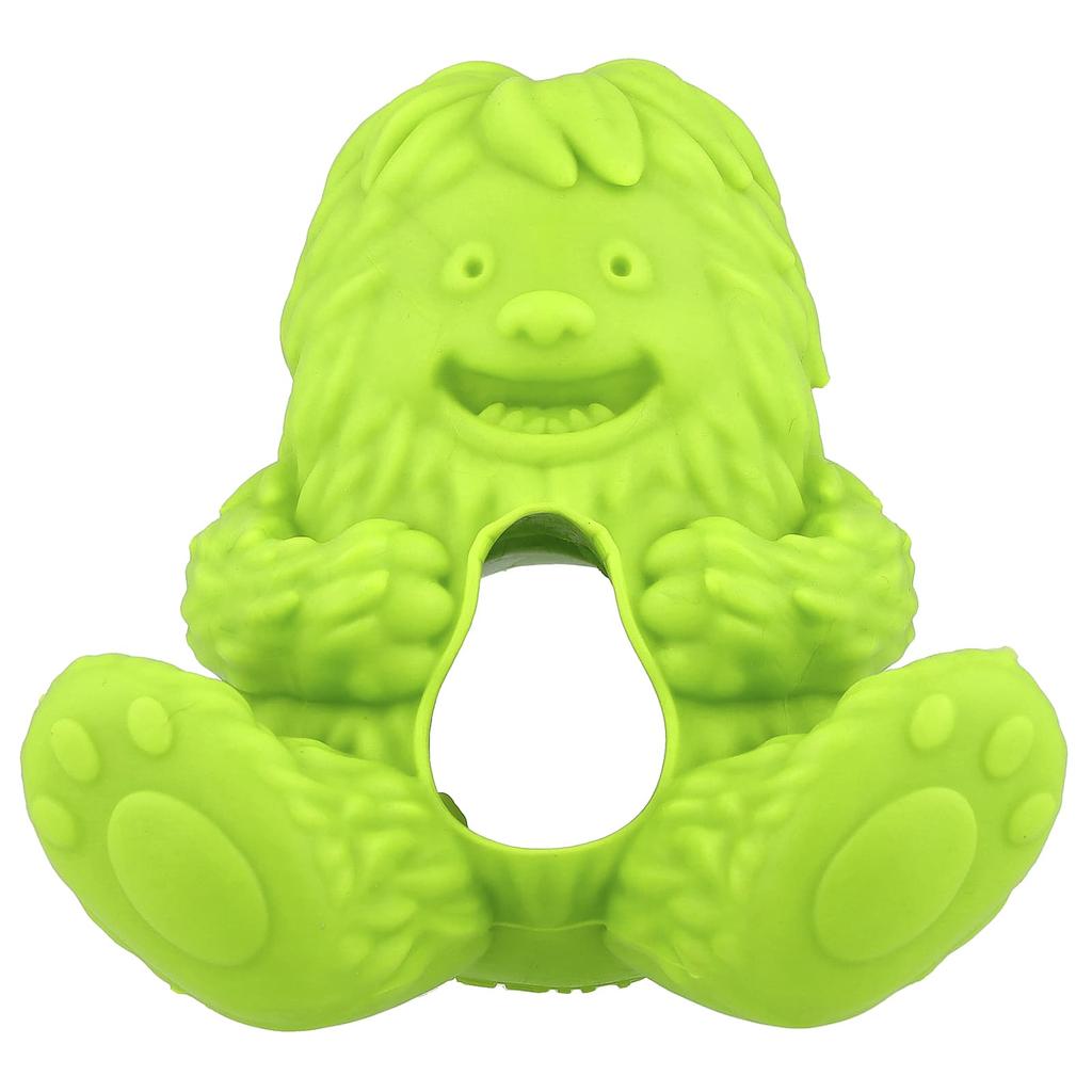 Жевательная игрушка для собак Yeti, Puff & Play, Диспенсер для лакомств, Жевательные наггетсы Yeti для собак, Зеленый, 4 наггетса, 1 диспенсер
