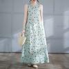 Long Skirt Summer Round Neck Printed Dress