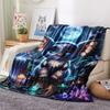 1PC Gremlins Print Flannel Blanket, High quality All Seasons, Home Decor, Warmth and Comfort, Perfect for Christmas Gifts