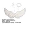 1 Set Halloween Angel Costume Set Artificial Feather White Wings Cane Hair Hoop Three-piece Set Masquerade Cosplay Party Props Angel Wings Set