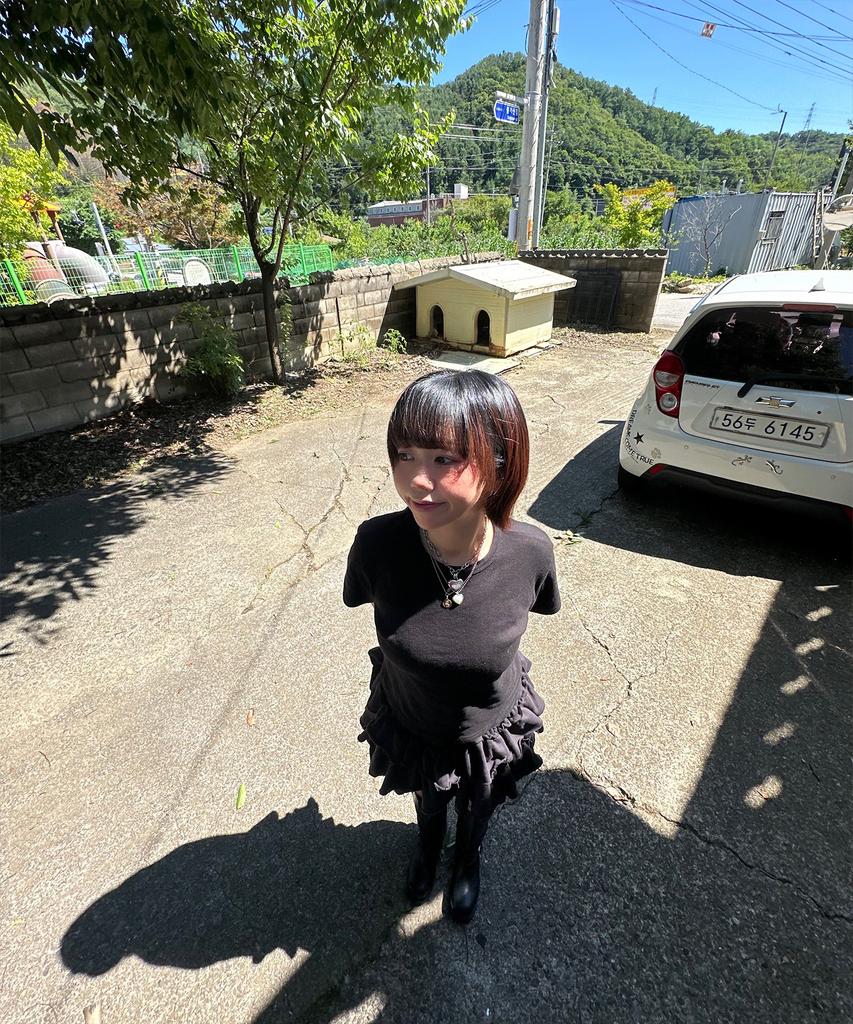 Plasma Sphere Tutu Tiered French Ferry Shirred Tiered Mini Skirt Pants_Black