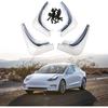 Mud Flaps For Tesla Model 3 2016- Splash Guards Front Rear Fender Protection Mudflaps No Need To Drill Holes (Set Of 4, White)