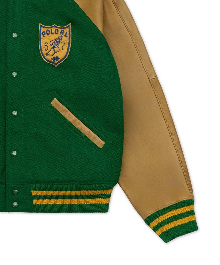 Polo Ralph Lauren Vintage Style Letterman Jacket - Green