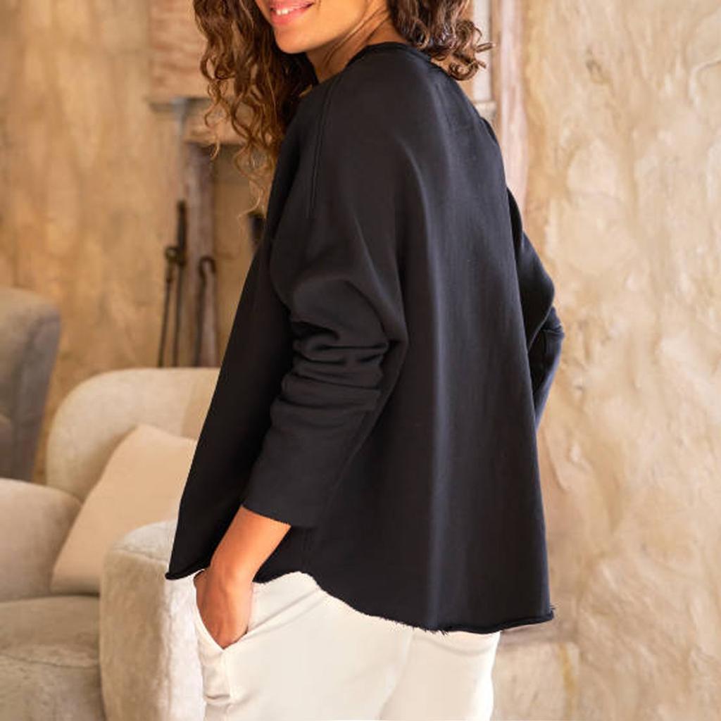 Women's ONeck Long Sleeve Sweatshirt Fall Winter Lightweight Pullover