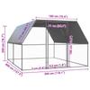 Vidaxl Klatka Zewnętrzna Dla Kurcząt, 3X4X2 M, Stal Galwanizowana