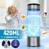 420ml 3mins Portable Hydrogen-Rich Water Cup Ionizer Maker/Generator Super Antioxidants ORP Hydrogen Bottle Rechargeable