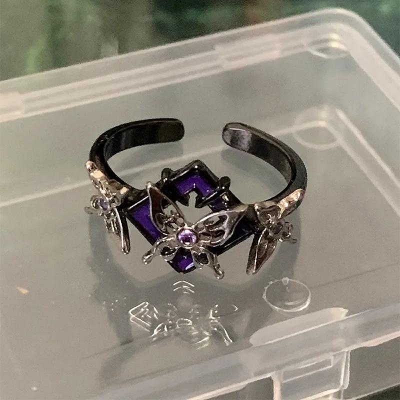 Игра Хонкай: Кольцо для косплея Звездный экспресс Зеле Унисекс Бабочка Регулируемое Открывающееся Кольцо Бижутерия Аксессуары Подарки