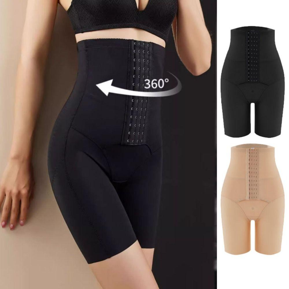 Tummy Shapers High Waist Shapewear Four Row Buckle Tummy Shapers Flat Belly Panties Lady