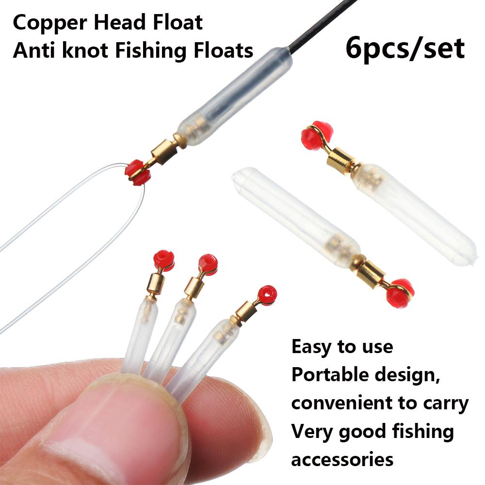 Hot Silicone 3 Size Anti Knot Fishing Floats Rotation Boia Floating Flotteur Buoy Copper Head Float