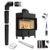Fireplace Insert KRATKI LUCY Left 14 kW Ø200 Mounting Kit with Closing