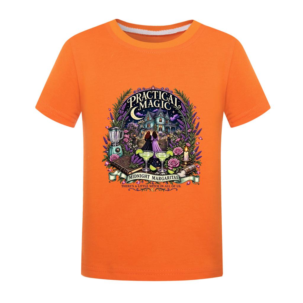 New Movie Practical Magic 2 Tshirt Kids Witchy Halloween Tshirt Girls Short Sleeve Tops Youth Boys Pure Cotton Loose Streetwear