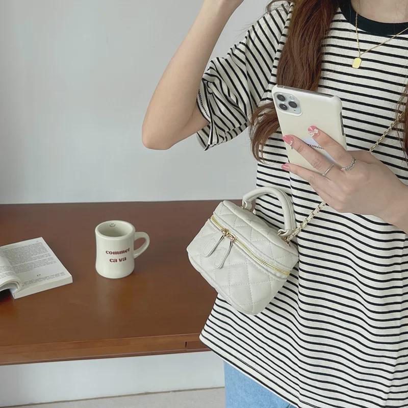 2025 Модная женская летняя сумка-ведро с бриллиантовой цепочкой - Универсальная сумка-мессенджер через плечо