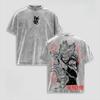 Hot Anime ONE PUNCH MAN Garou Clothing Men Women Short Sleeve Tshirts Washed Cotton Tee Retro Oversized T-shirt Harajuku T Shirt