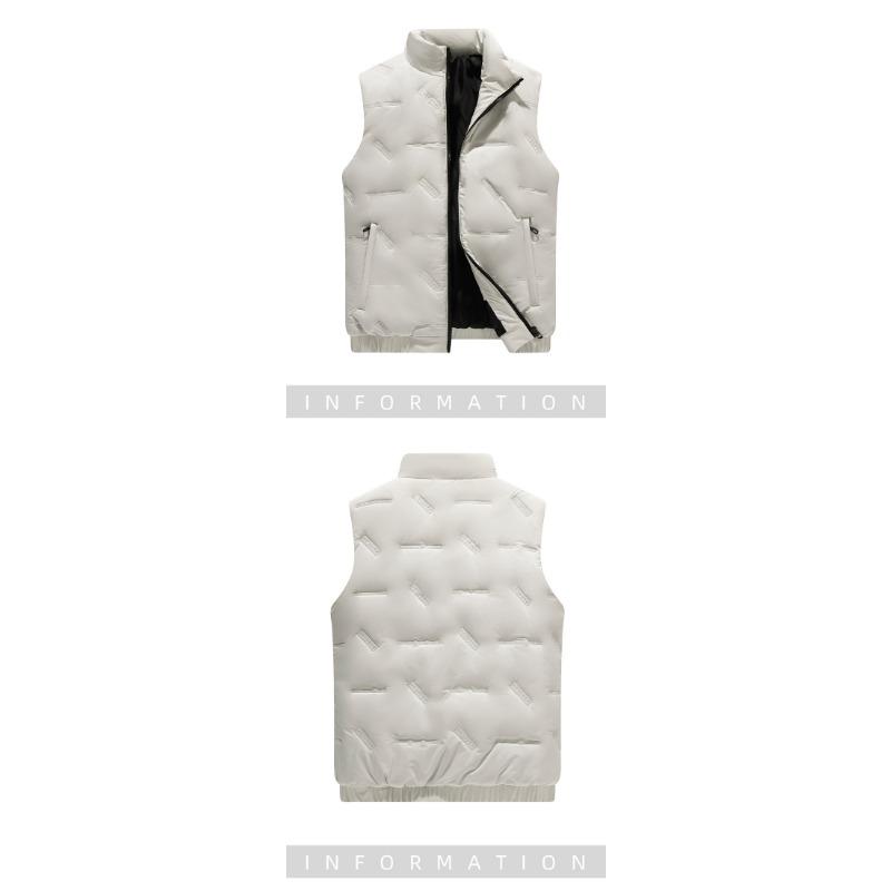 Men S Stand Collar Thick Workwear Vest For Winter