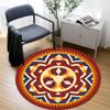 Room Floor Yoga Mat Carpet Ethnic Wind Round Carpet Living Room Decoration Home Children's Mat Kitchen Bathroom Anti-slip Mat