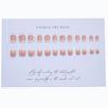 24Pcs/Box Glossy Gradient False Nails Full Cover French Style Nails Reusable Press On Nails  Girl