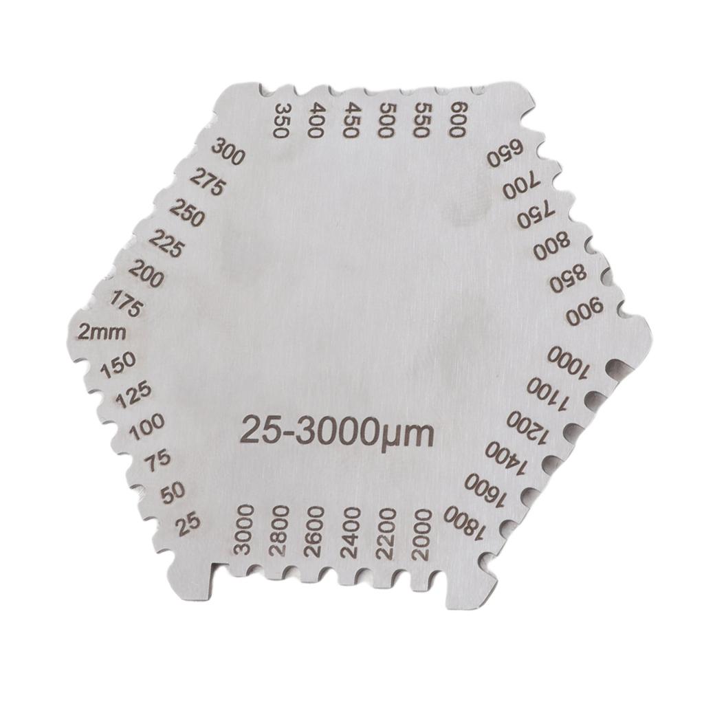 High Accurate Stainless Steel Wet Film Comb 25 3000um Thickness Gauge