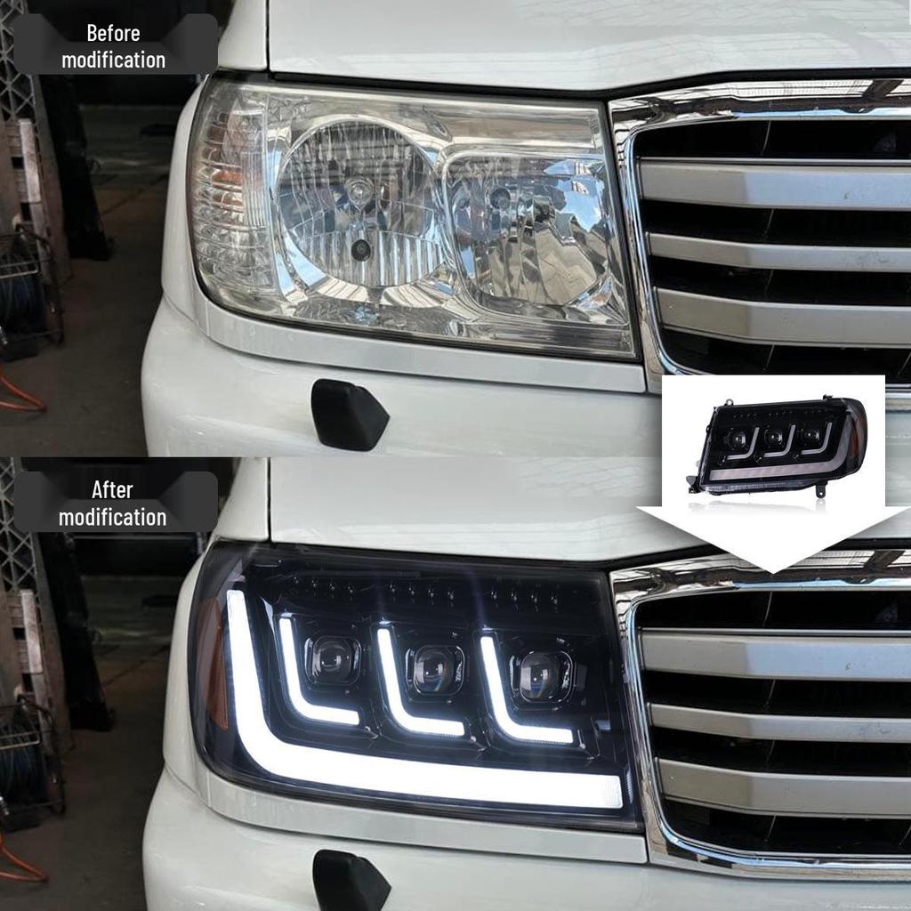 Светодиодная светодиодная фара указателя поворота с динамическим потоком для Toyota Land Cruiser LC100 98-07