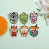 Korean Cartoon Fox Bubble Tea Brooch - Cute Animal Drink Cup Pin for Clothes & Bags