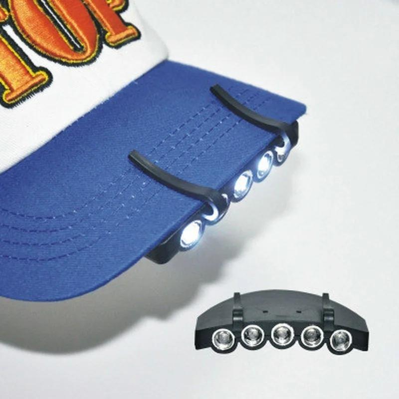 5 LED Cap Hat Head Fishing Camping Bike Night Light  Equipment (not Include The Cap)   Tools