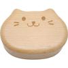 Padou [buna] Animal Wood Hollowed-Out Lunch Box (Cat) 300ml, Natural Beech Solid Wood Bento Box, Slim Fit, Suitable for Children (Size: Approx. H5.5