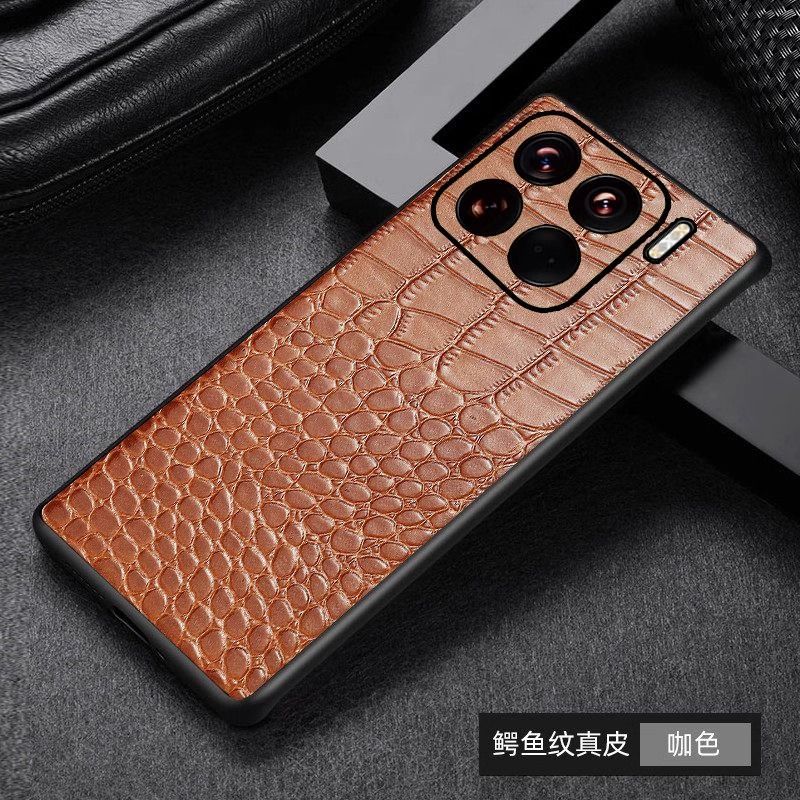 Genuine Leather Phone Case for Xiaomi 15 Ultra 14 13 11 Lite 12s Pro, Civi 3 2 1s Mix4 Crocodile Pattern Hard Protective Cover