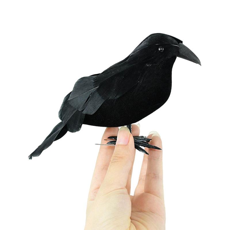Украшение на Хэллоуин Черная ворона Модель Страшный реквизит Хэллоуин Вечеринка Домашний Сад Крытый Уличный Декор Моделирование Поддельная Птица Голубь