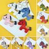 Keychain Pendant Synthetic Leather Horse Charm Keyring with Rope Vibrant Colors Key Holder Bag Accessory