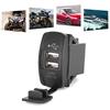 Dual USB Charger Power Adapter 1224V 3.1A for Car Boat Motorcycle