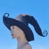 Witch Hat for Halloween Daily Wear Black Magic Wool Witch Hat Halloween Cosplay Party Costume Women Dress Up Accessory