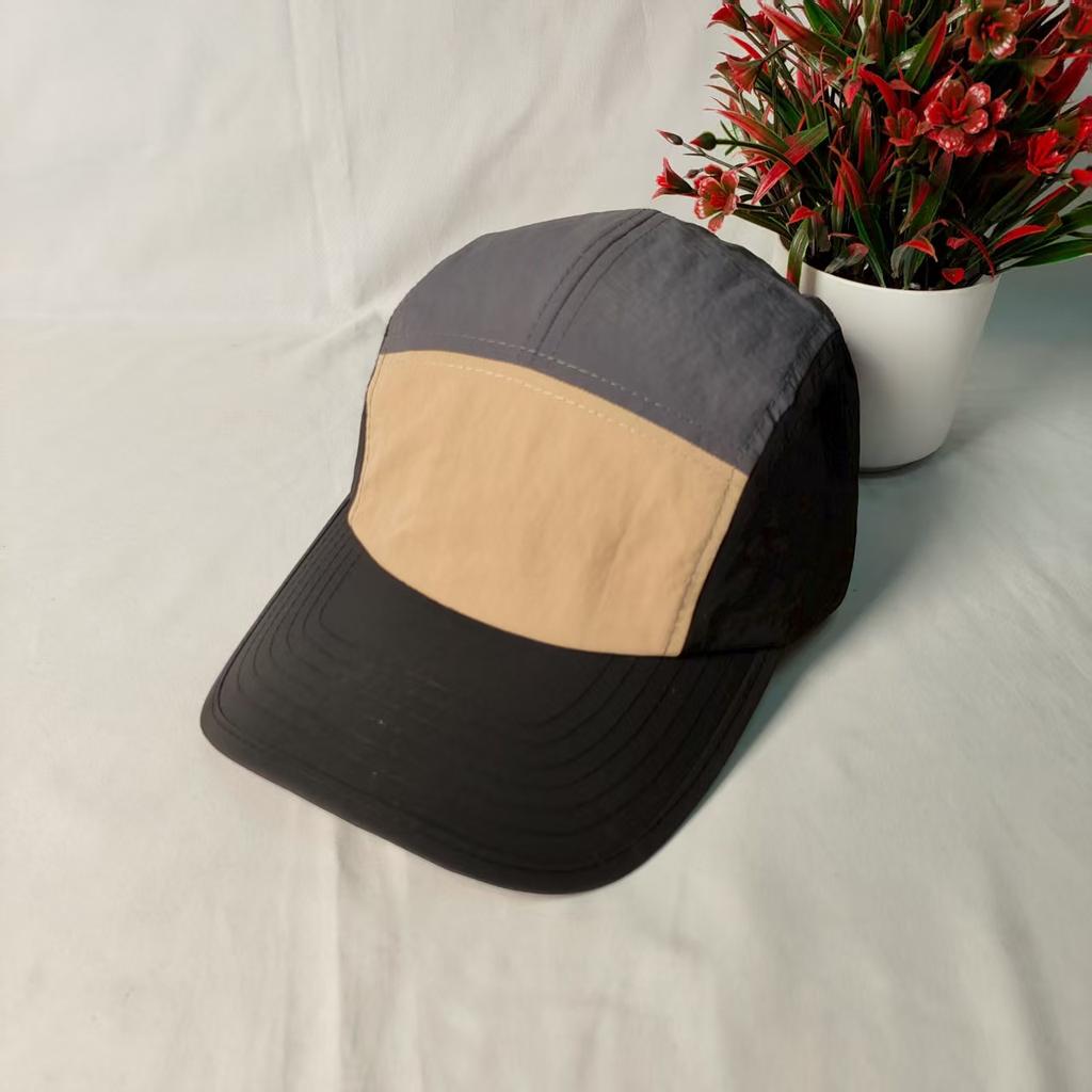 Color matching cap New spring and summer embroidery slightly curved baseball cap Outdoor hiking sun protection Quick drying men and women