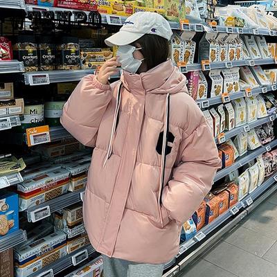 Женская короткая куртка, зимняя толстая хлопковая стеганая куртка с капюшоном, женские корейские свободные пуховые парки, женская верхняя одежда больших размеров