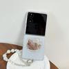 Эпоксидный Чехол-Зеркало с Бантом для Samsung Z Flip 8 и Fold 7 с Браслетом