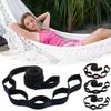 2 Pcs/Set Fashion 5 Rings High Load-Bearing Polyester Rope Reinforced Hammock Strap Camping