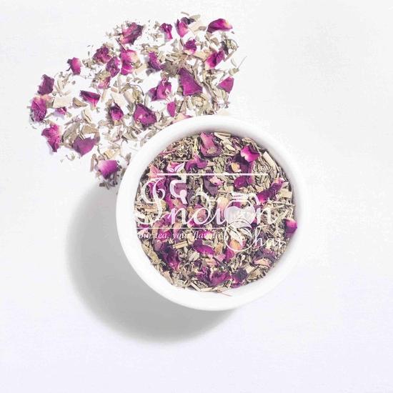 Индийский чай - аюрведический чай Шанти 100 грамм с ашвагандой, лавандой, лепестками роз, брахми и т. д. для ясности ума, снятия стресса, умиротворяющий чай