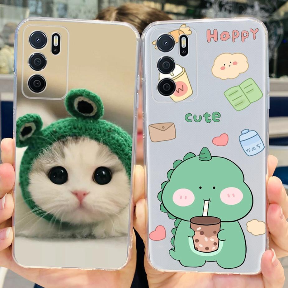 Чехол для Oppo A16 A16s Стильный окрашенный задний чехол Мягкий тонкий чехол для телефона для Oppo A16s OppoA16 s CPH2269 Coque Fundas Бампер Корпус